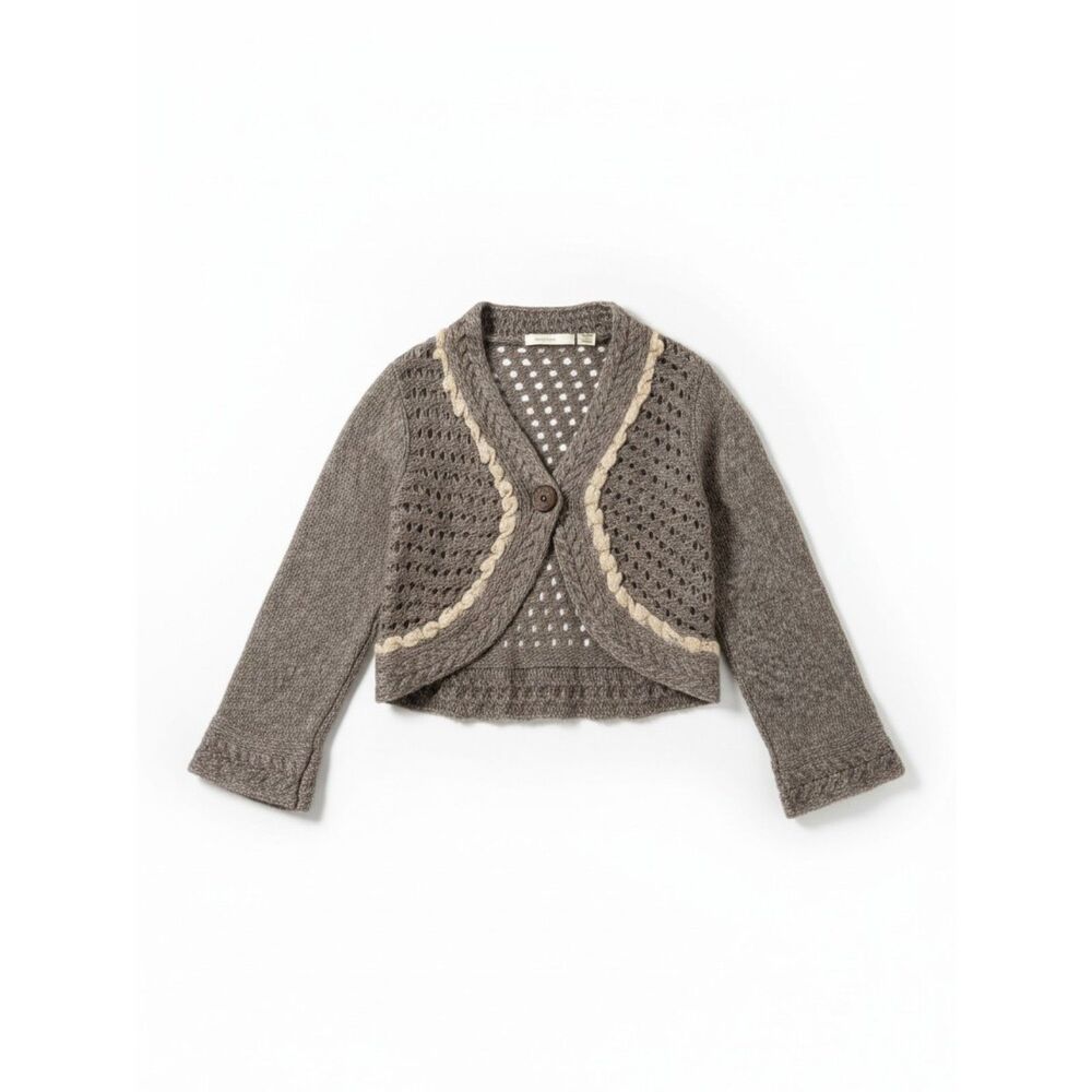 Anthropologie Sleeping On Snow Alpaca Mohair Blend Cropped Cardigan Sweater L